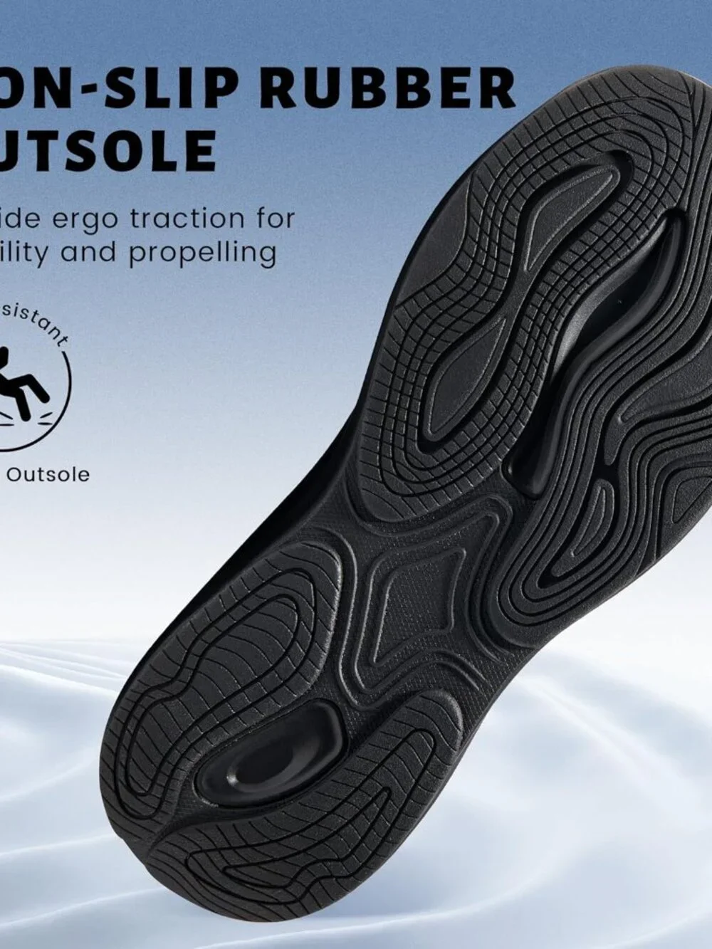 Women's Black Walking Shoes Slip on Comfortable Running Tennis Sneakers